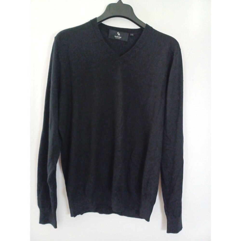 Black Goat Cashmere Silk Sweater Himalayan Large Sustainable Ethical Luxury